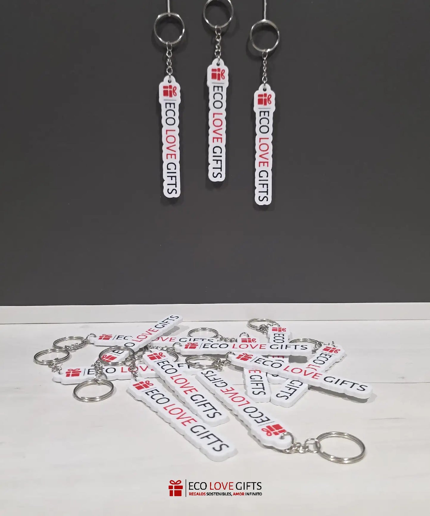 Conjunto de 10 Llaveros Personalizados en 3D Multicolor - Eco Love Gifts
